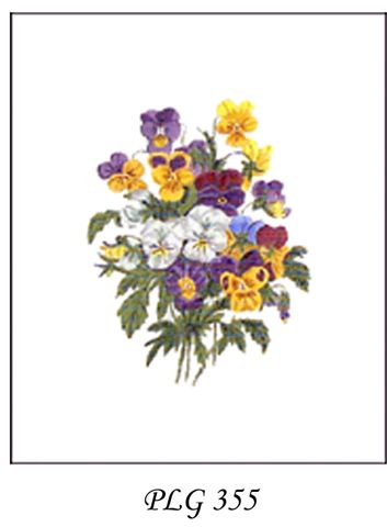 PLG 355  BOUQUET OF PANSIES