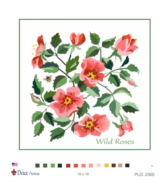 PLG 2560    Wild Roses (Vertical)  16 x 16
