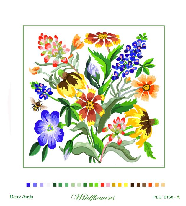 PLG 2150-A  Texas Wildflowers Vert. 14 x 14