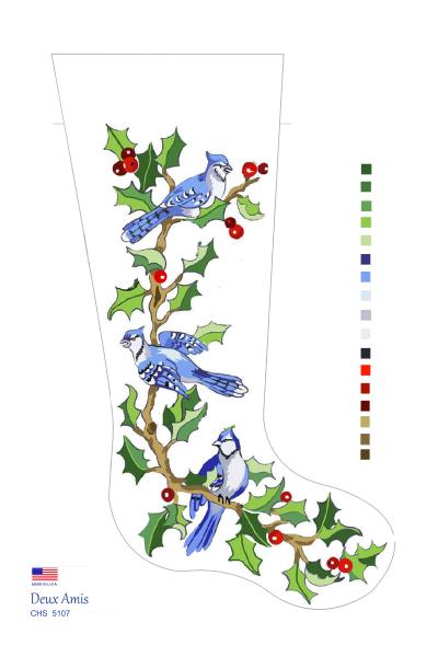 CHS 5107  BLUE JAYS & HOLLY